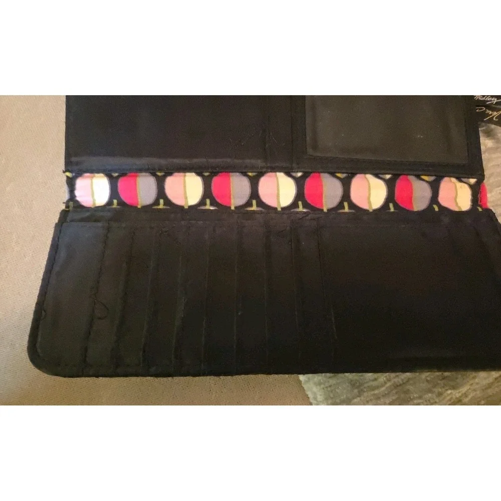Vera Bradley Moon Blooms Tri-Fold Wallet Magnetic Credit Card ID slots - Picture 5 of 8
